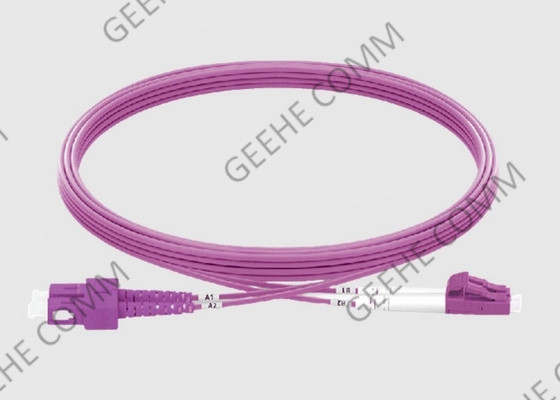 Sc de câble de correction de fibre de PVC de 20M Duplex Multimode (OFNR) 2.0MM au LC