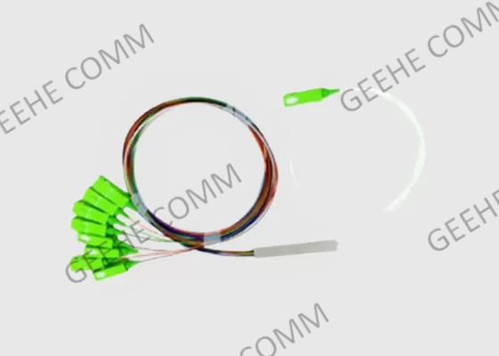 Diviseur en acier 0.9mm de PLC du tube 1x8 SC/APC Mini Fiber Optic de mode unitaire