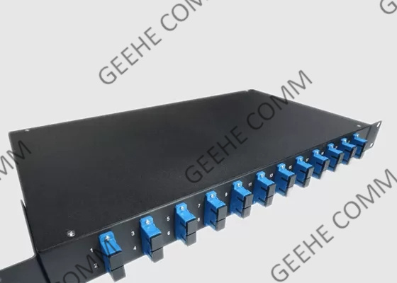Tableau de connexions optique gauche de fibre de Sc de pouce 1U 24 du bâti 19 de mur