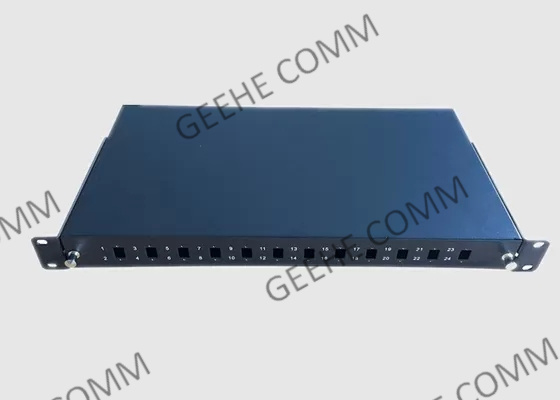 24 tableaux de connexion des fibres gauches de bâti de support de pouce 1U du plateau 19 d'épissure de LC
