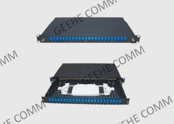 tableau de connexion des fibres 1U OS2 standard coulissant facile avec des adaptateurs de Sc UPC