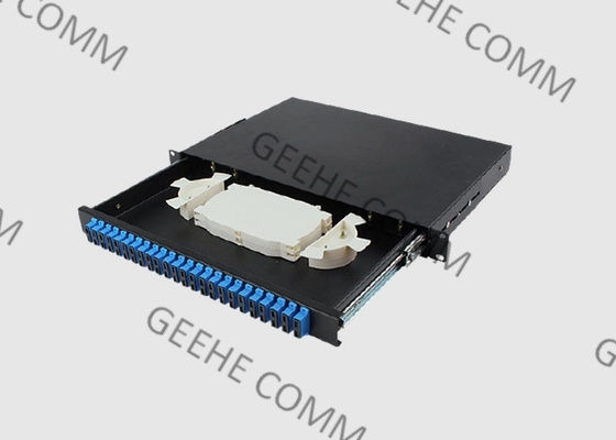 Adaptateur recto de Sc/PC de 19 de pouce 1U de support de bâti du tableau de connexions 24 millimètres de port