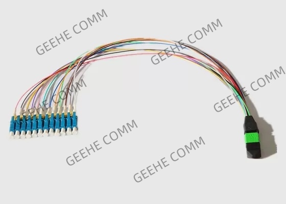 corde de correction optique unitaire des noyaux MPO To12 LC du mode 12 de 0.9mm