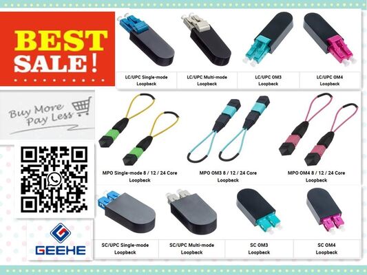 Les connecteurs à fibre optique MPO/SC/LC Loopback à connexion rapide, quelques dollars pour résoudre de gros problèmes grâce à une prise avec deux connecteurs.