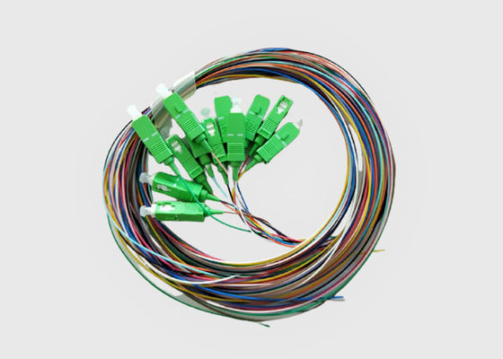 12 tresses optiques colorés de fibre de Sc UPC Corning du mode unitaire 0.9mm