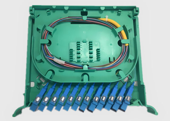 Bâti de support optique du diviseur 0.9mm de PLC de fibre de noyaux de la sortance 12 de Sc UPC de mode unitaire