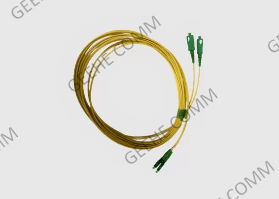 Botte de 90 degrés corde de correction de SM du duplex LC-SC UPC de 9/125 micron pour CATV