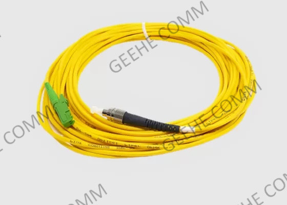 9/125 OS2 corde de correction de fibre de mode unitaire du duplex 2.0mm 10m E2000/APC à FC/UPC