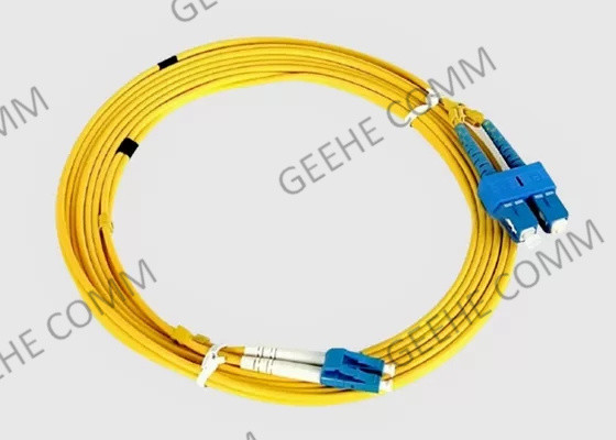 câble duplex unimodal de correction de fibre de PVC OS2 OFNR de 3M SC-LC 9/125