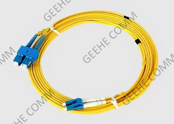 câble duplex unimodal de correction de fibre de PVC OS2 OFNR de 3M SC-LC 9/125