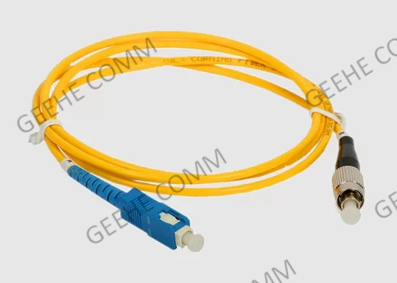 Sc recto de 2.0mm à la corde de correction optique de fibre de FC 9/125um