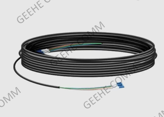 6 câble blindé extérieur de la fibre 50/125 OM3 Preterminated terminé avec des connecteurs de LC