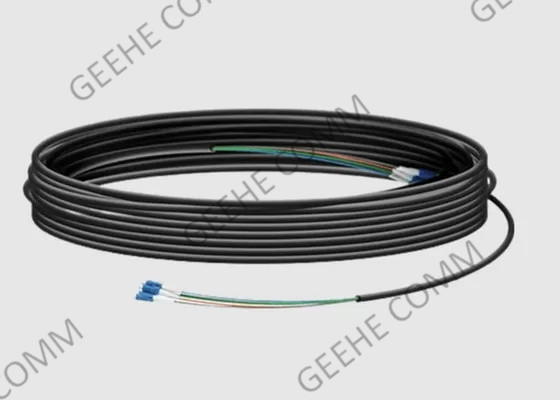 6 câble blindé extérieur de la fibre 50/125 OM3 Preterminated terminé avec des connecteurs de LC