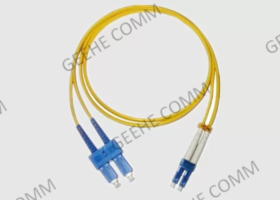 Câble de correction de fibre de mode unitaire de Sc du duplex 1M LC To de canalisation verticale de Zipcord