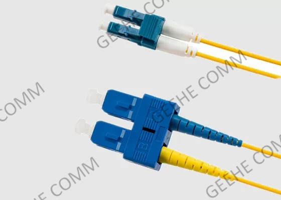 Câble de correction de fibre de mode unitaire de Sc du duplex 1M LC To de canalisation verticale de Zipcord