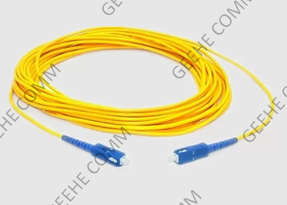 Sc jaune de 3.0mm à la corde de correction optique de fibre de mode unitaire de Sc