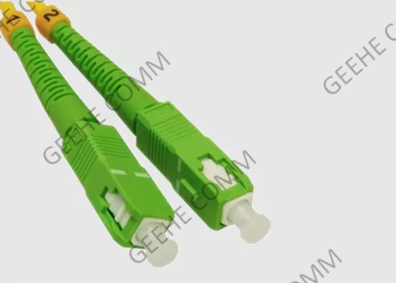 Sc jaune de 3.0mm à la corde de correction optique de fibre de mode unitaire de Sc