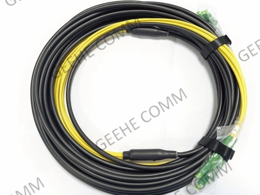 4 câbles unimodaux d'évasion de fibre, 12m