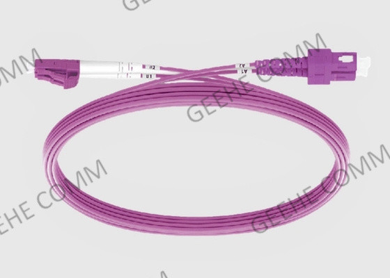 Sc de câble de correction de fibre de PVC de 20M Duplex Multimode (OFNR) 2.0MM au LC