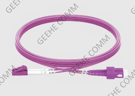Sc de câble de correction de fibre de PVC de 20M Duplex Multimode (OFNR) 2.0MM au LC