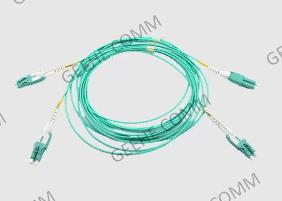 Duplex à plusieurs modes de fonctionnement LC/LC Uniboot 50 corde de correction de l'Aqua OM4 de micron