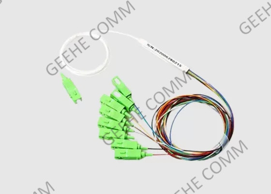 Diviseur en acier 0.9mm de PLC du tube 1x8 SC/APC Mini Fiber Optic de mode unitaire