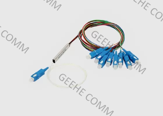 1×8 tube en acier SC/APC Mini Fiber Optical Cable Splitter