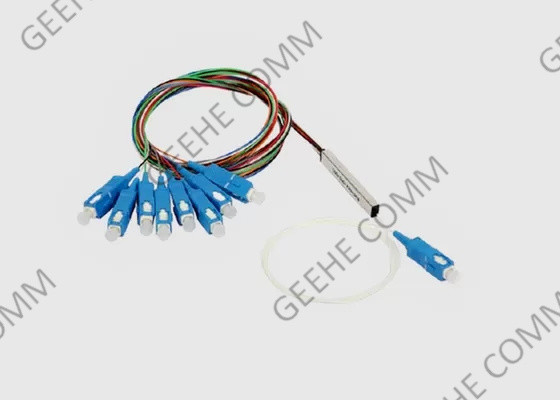 1×8 tube en acier SC/APC Mini Fiber Optical Cable Splitter