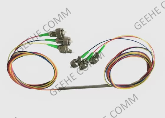 Coupleur optique nu de fibre de la fibre 250um 3×3 de tube en acier avec des connecteurs de FC