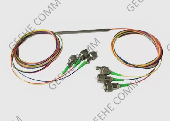 Coupleur optique nu de fibre de la fibre 250um 3×3 de tube en acier avec des connecteurs de FC