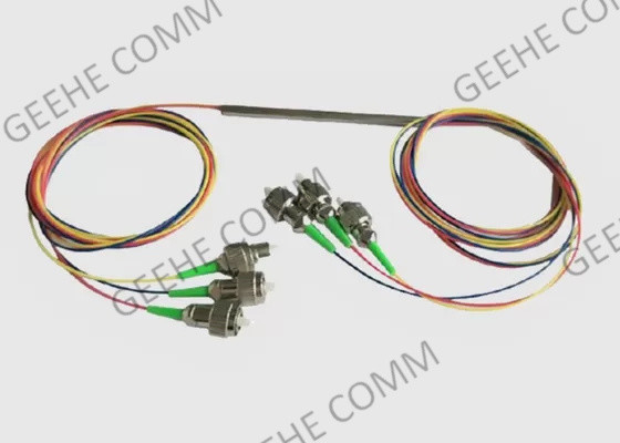 Coupleur optique nu de fibre de la fibre 250um 3×3 de tube en acier avec des connecteurs de FC