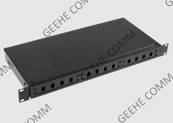 Tableau de connexions optique gauche de fibre de Sc de pouce 1U 24 du bâti 19 de mur