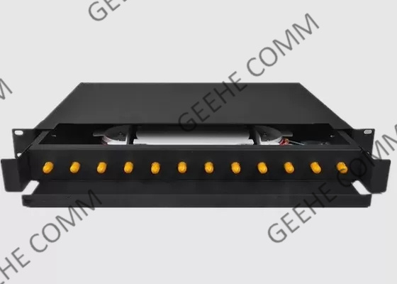 Tableau de connexions optique gauche de la fibre 1U 12 du tresse 50/125 de St
