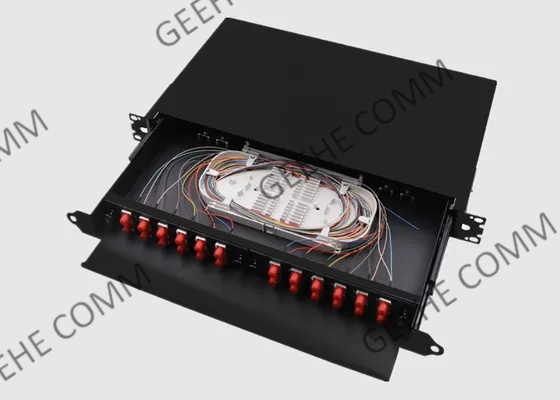 Tableau de connexions optique gauche de fibre de l'insertion 2U 24 unimodal FC de zircone