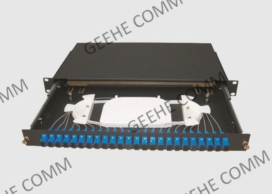 tableau de connexion des fibres 1U OS2 standard coulissant facile avec des adaptateurs de Sc UPC