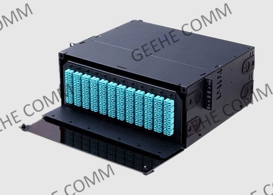 tableau de connexion des fibres de bâti de support de 4U HD avec le panneau d'adaptateur ou la cassette de MPO/MTP