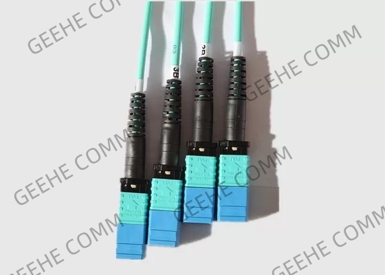 8 noyau à plusieurs modes de fonctionnement 100G OM4 10m MPO au câble de fibre de MPO