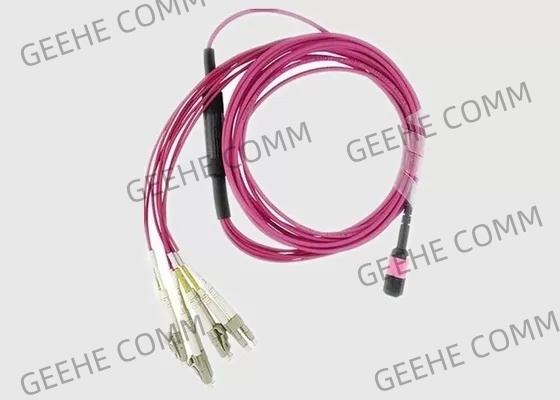 Noyaux multi OM3 2.0mm MPO du tronc 8 au câble d'évasion de LC