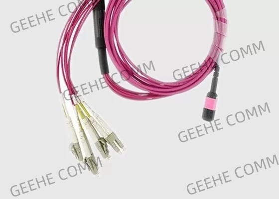 Noyaux multi OM3 2.0mm MPO du tronc 8 au câble d'évasion de LC