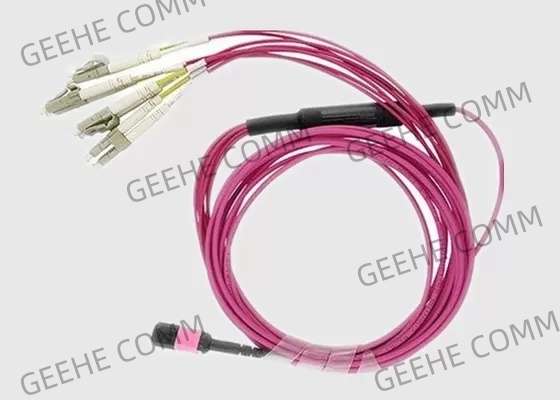 Noyaux multi OM3 2.0mm MPO du tronc 8 au câble d'évasion de LC