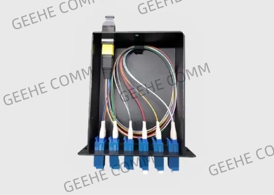 La fibre 12 a préinstallé 6 la cassette duplex de câble d'évasion de fibre des adaptateurs MTP/MPO de LC