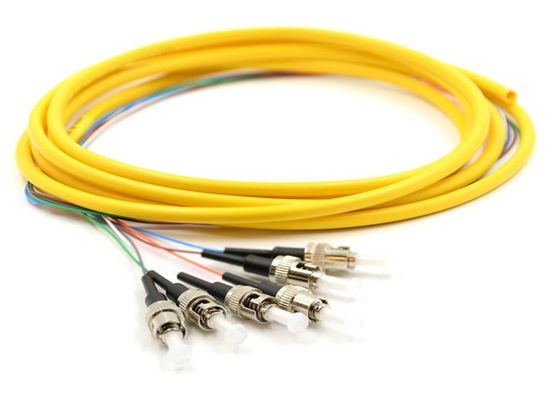 Mode unitaire 9/125um 3M Fiber Optic Pigtail de St UPC de 6 noyaux