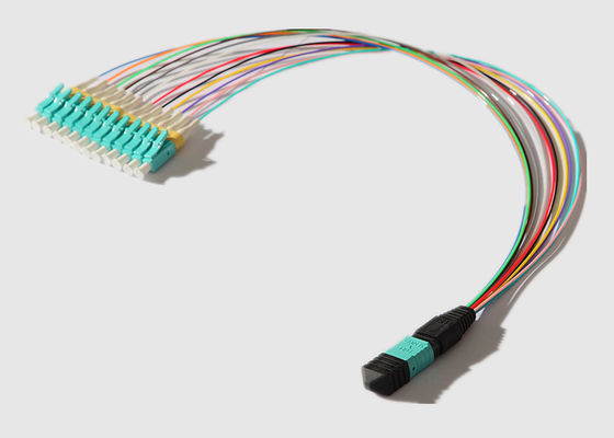 Le mode multi 12 creuse 0.9mm MPO au câble d'évasion de LC