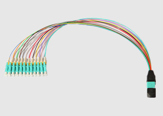 Le mode multi 12 creuse 0.9mm MPO au câble d'évasion de LC