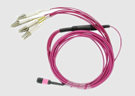 Noyaux multi OM3 2.0mm MPO du tronc 8 au câble d'évasion de LC