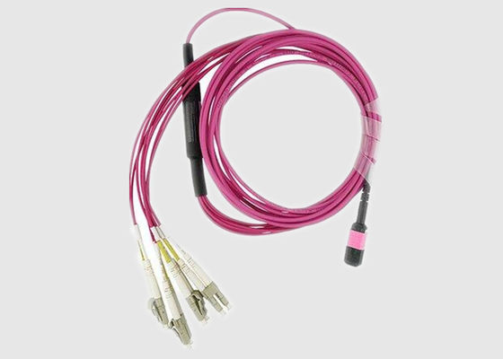 Noyaux multi OM3 2.0mm MPO du tronc 8 au câble d'évasion de LC