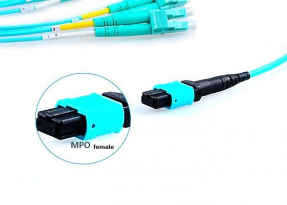 MPO à 4 x 4 câble de fibre du duplex MPO de LC 16F 100G 400G