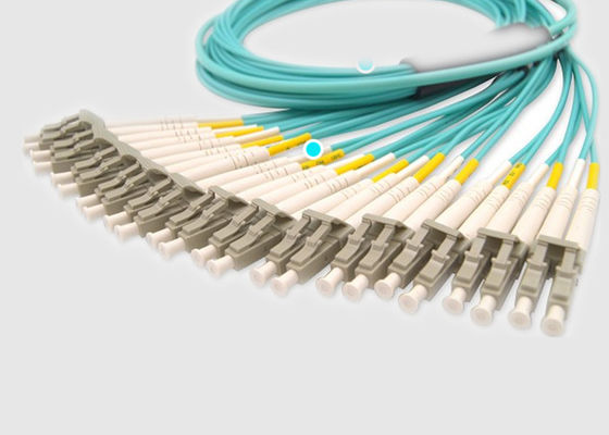 144 câble de fibre des fibres OM3 LC Dulpex 100G MPO