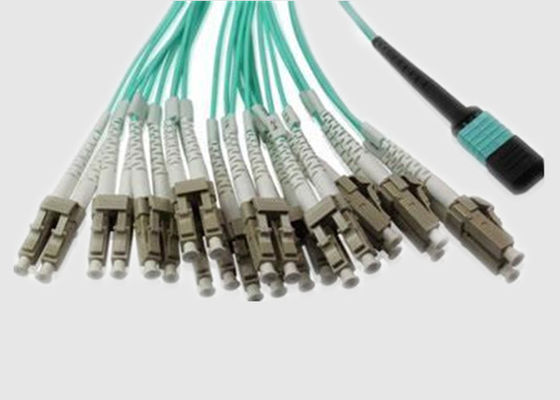 144 câble de fibre des fibres OM3 LC Dulpex 100G MPO
