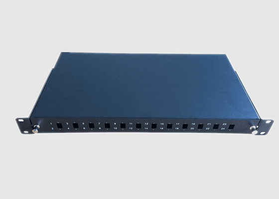 24 tableaux de connexion des fibres gauches de bâti de support de pouce 1U du plateau 19 d'épissure de LC
